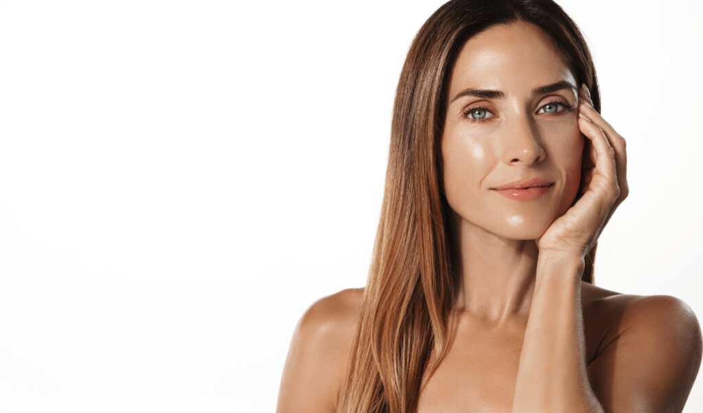 Nourished and hydrated face after cosmetic procedure