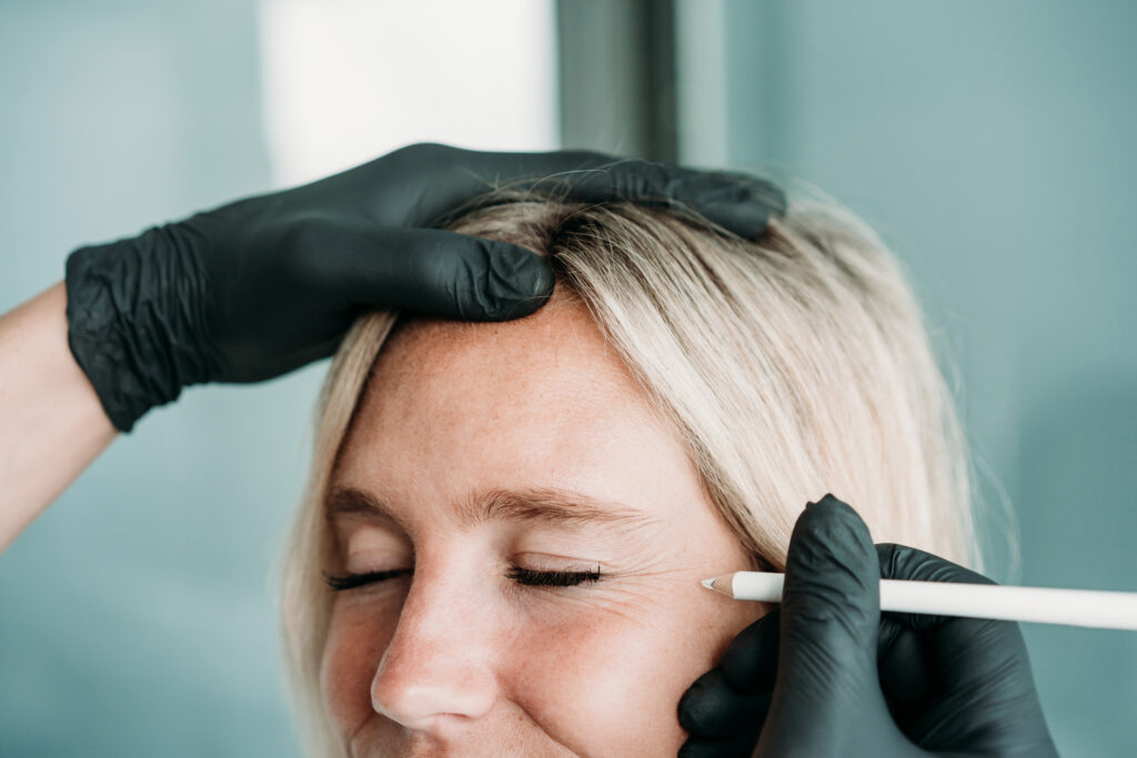 Skincare concept facial injections